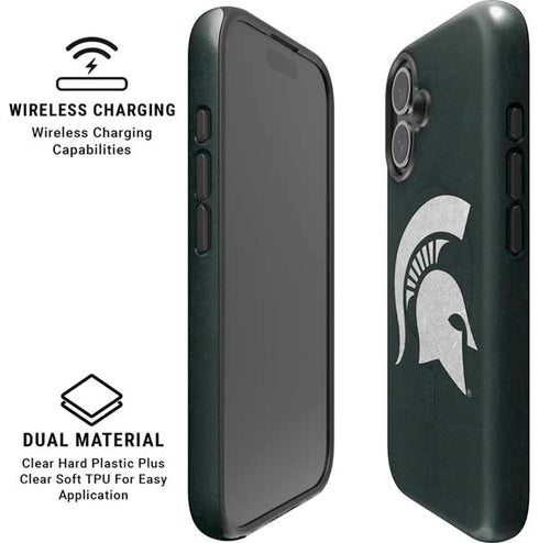 Michigan State University Spartans Logo iPhone 16 Plus Magsafe Impact Case